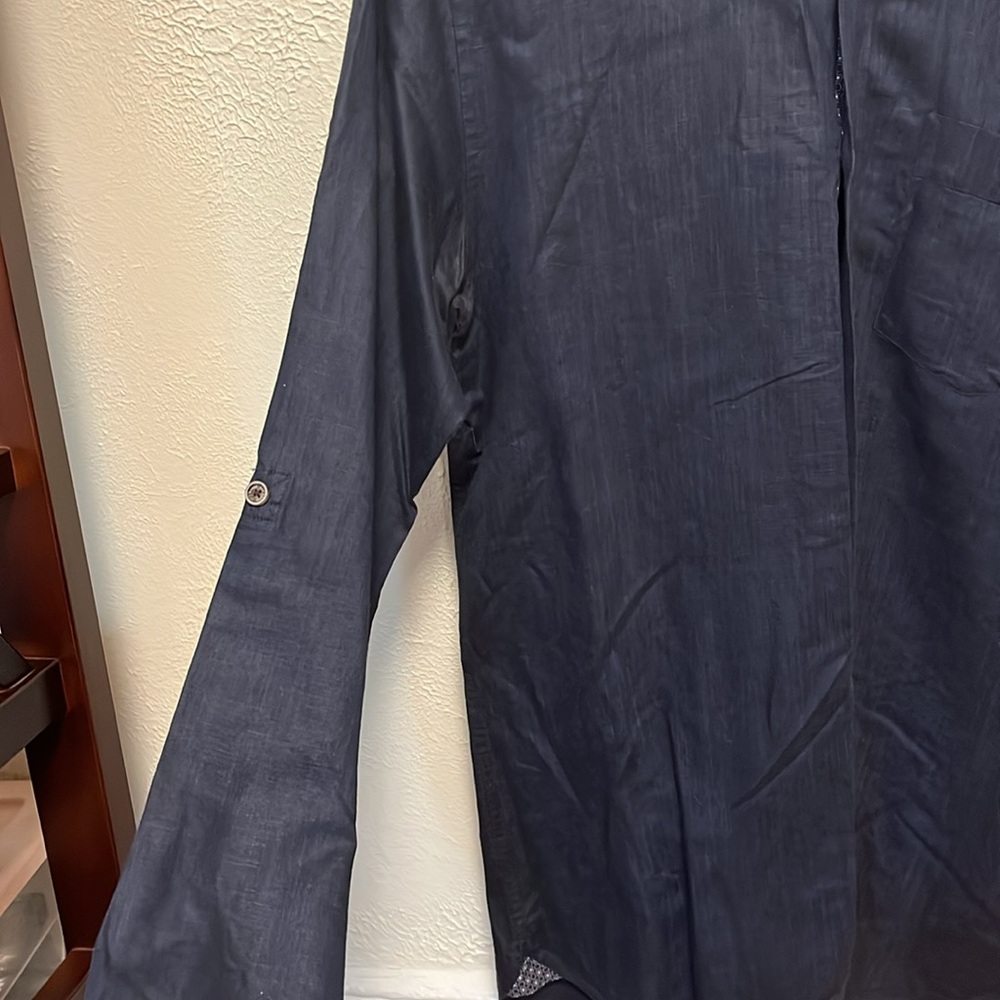 Ted Baker Navy Linen Button Down - image 4